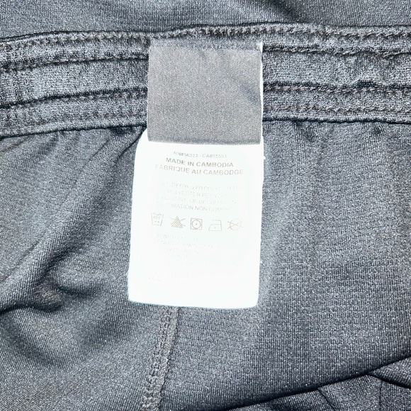 Nike Black Men’s Athletic Shorts L 100% Polyester Drawstring Solid DRI-FIT - Picture 4 of 7